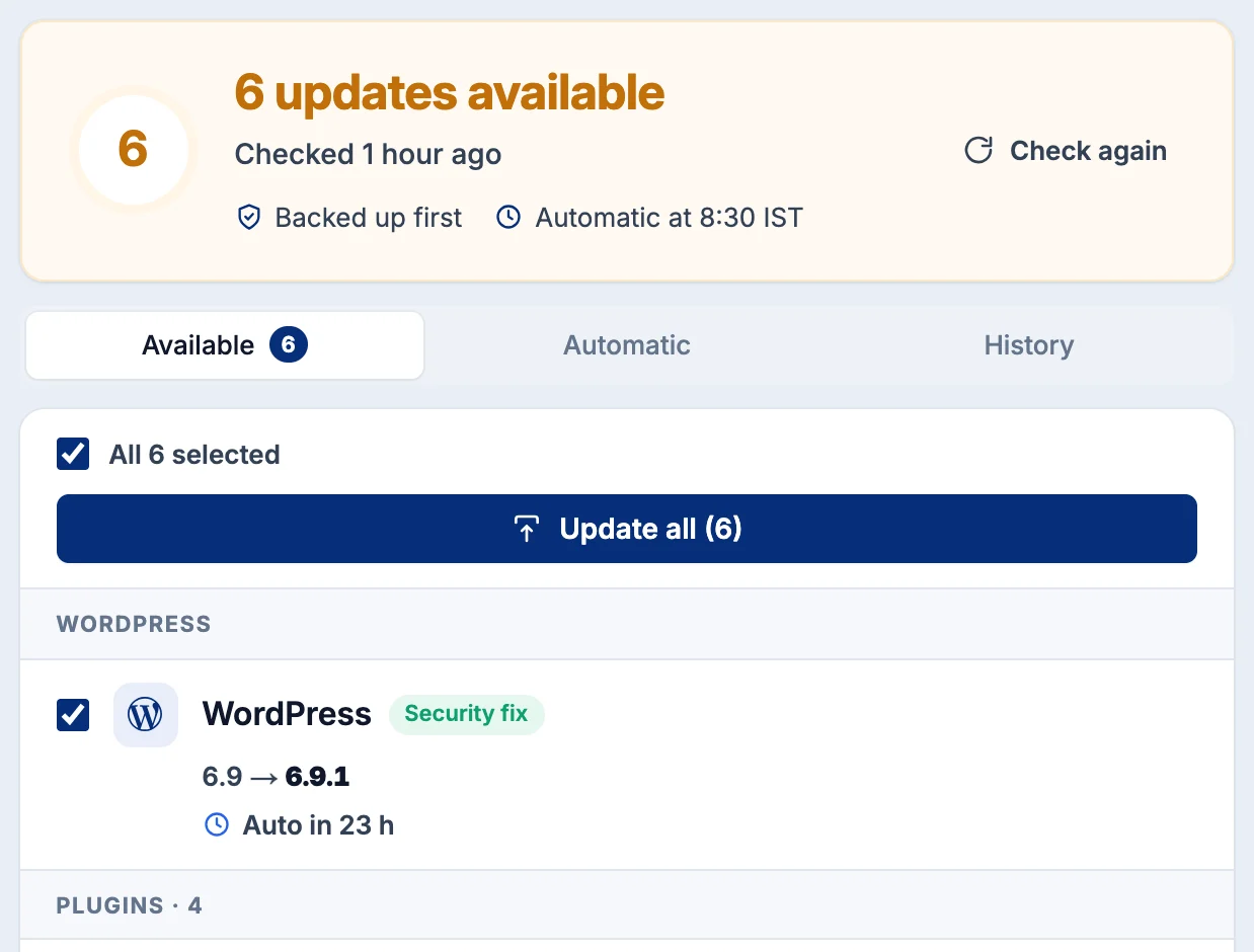 Auto-updates with undo in the HostCrafter panel